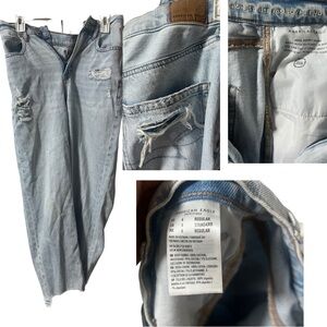 American Eagle High Waisted-Straight Leg Jeans